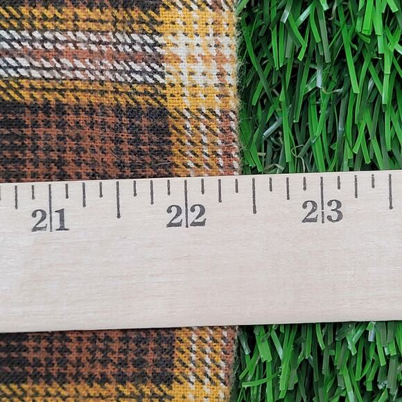 Vintage 90s Ozark-Trail Plaid Western Shirt M/L 22x28 Brown Rugged Cowboy - Picture 12 of 13